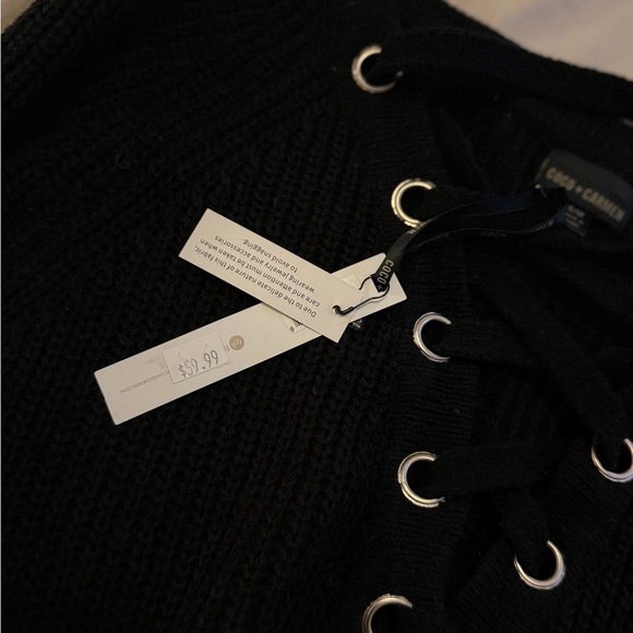 Coco + Carmen Black Knit Sweater - Picture 10 of 10